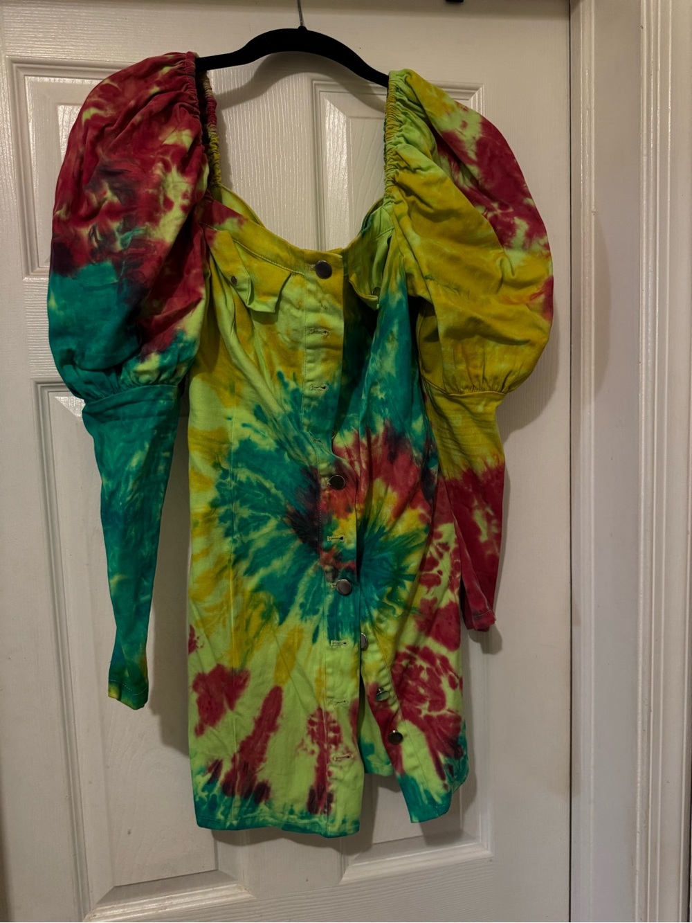 Tye Dye off the shoulder dress